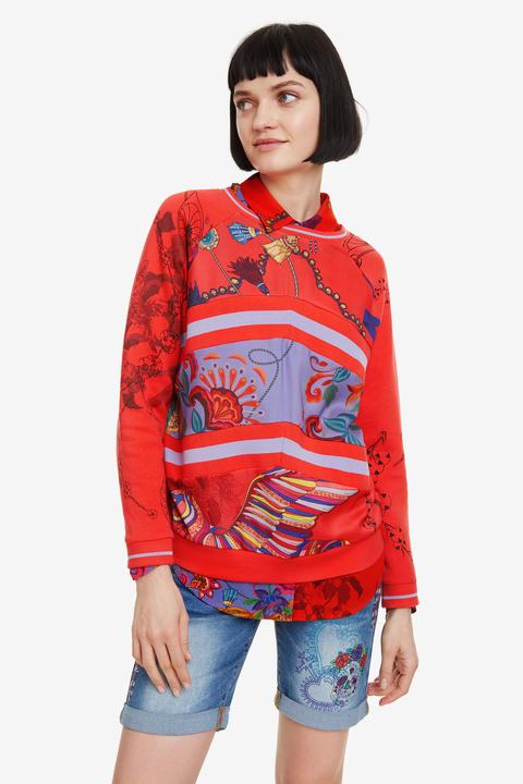 Sudadera Con Patchwork Craft