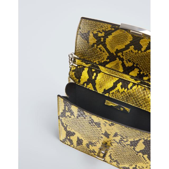 snake print side bag