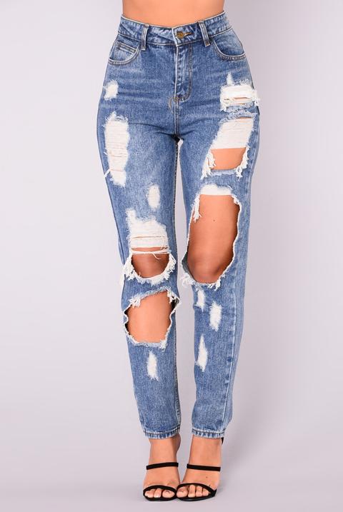 Janel Boyfriend Jeans - Medium Wash