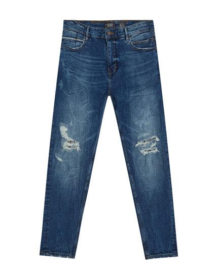 Jeans Carrot Fit Descosidos