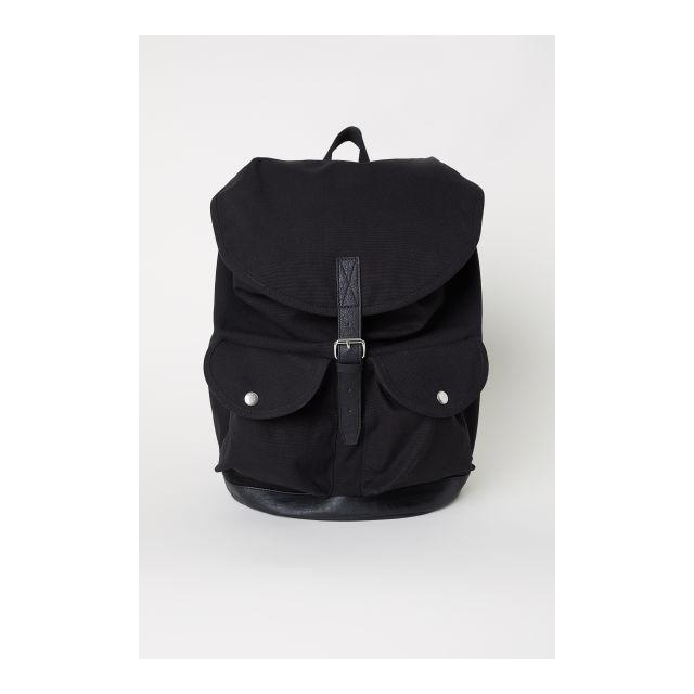 h and m black backpack