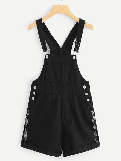 Salopette A Denim Button Ribbon