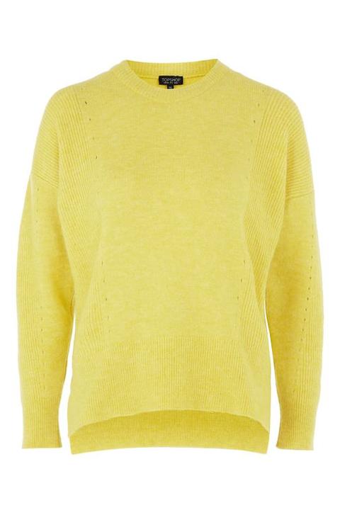 Pointelle Rib Crew Neck Jumper