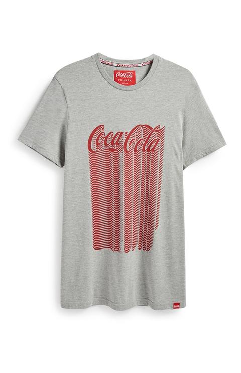 Camiseta Gris De Coca-cola Con Glitch