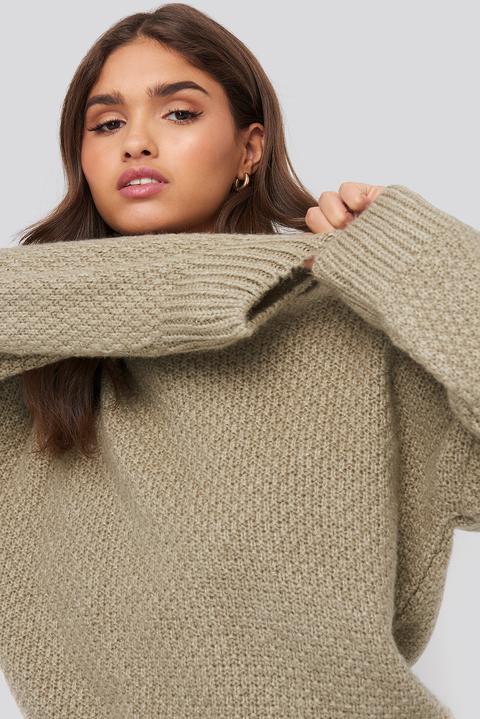 Oversize Knitted Polo Sweater