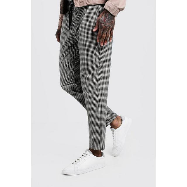 smart checked jogger trouser