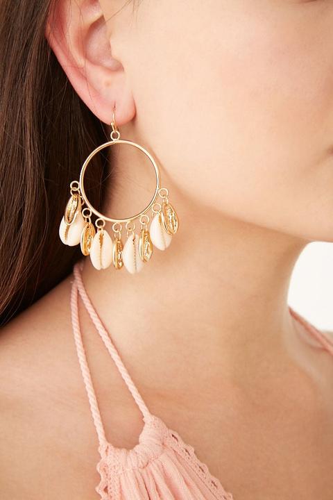 SHERI selling ark shell hoop earrings