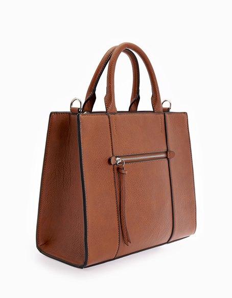Borsa Cerniera Cammello Chiaro