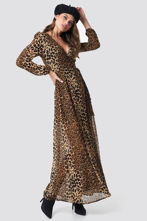 Glamorous Long Leo Dress - Brown