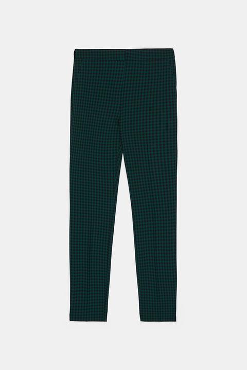 zara checkered pants