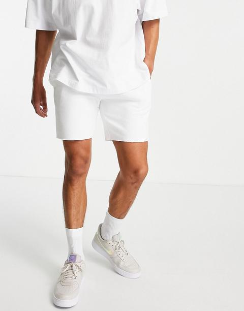Topman Jersey Short In White