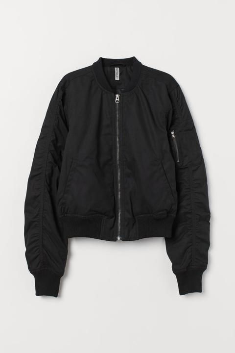 Cazadora Bomber Acolchada - Negro