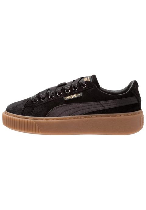 Puma Basket Platform Vs Velvet Sneakers Basse Black/gold