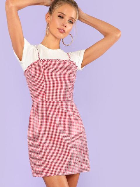 Gillham Cami Dress Con Volant