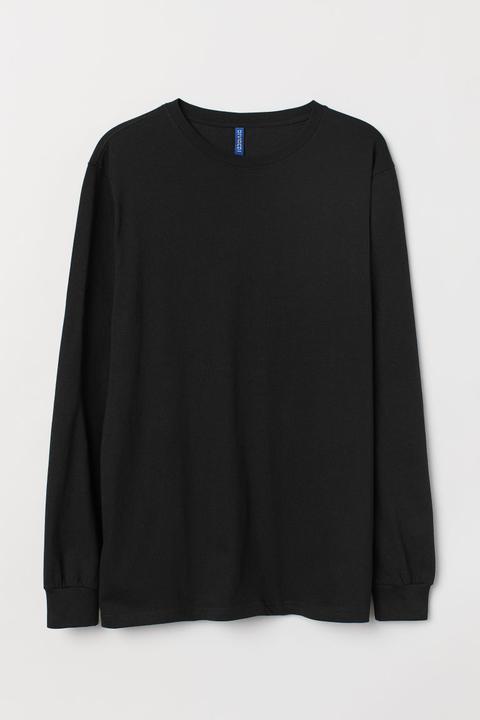 H & M - Maglia A Maniche Lunghe - Nero