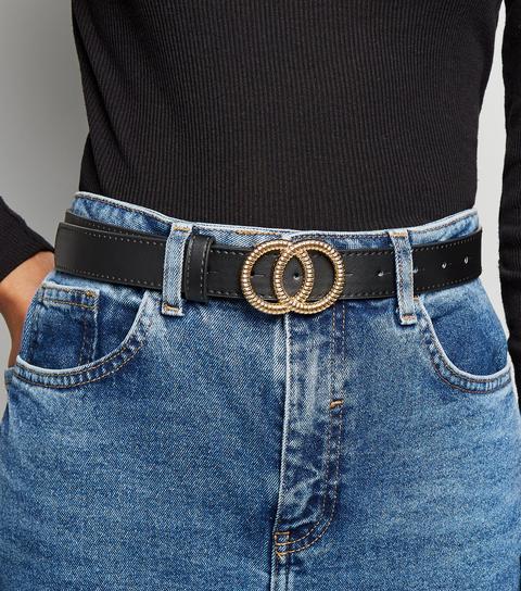 double circle buckle belt