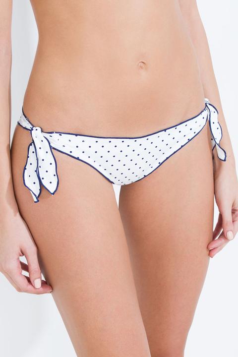 Braga De Bikini De Topos Con Tiras Laterales