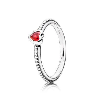 Anello In Argento Con Cuore Rosso from PANDORA on 21 Buttons