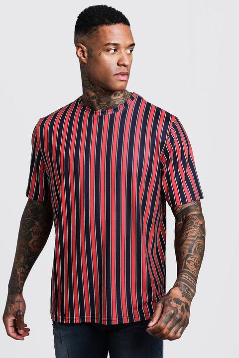 Vertical Stripe Boxy Fit T-shirt