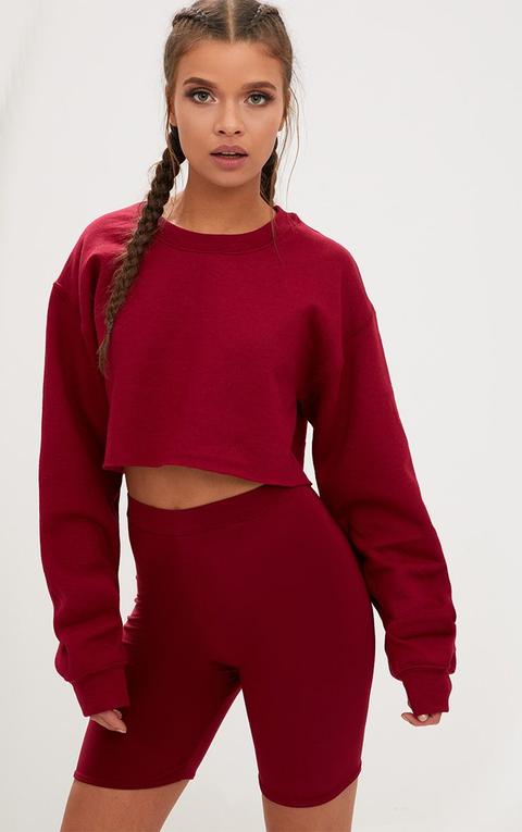 Maroon Ultimate Cropped Sweatshirt