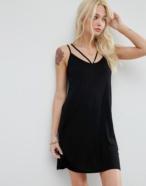 Asos - Ultimate - Vestitino Con Spalline Sottili - Nero