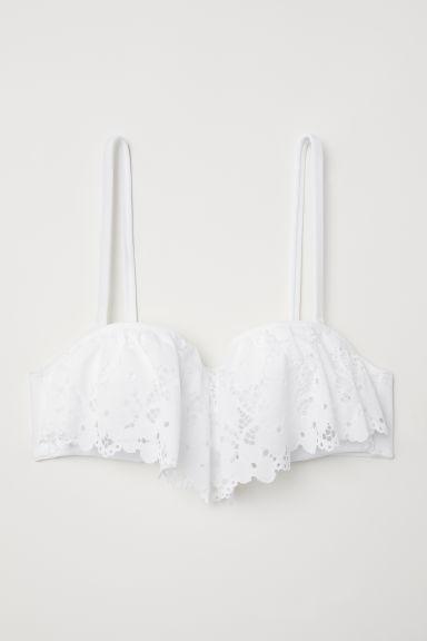 H & M - Reggiseno A Balconcino Volant - Bianco