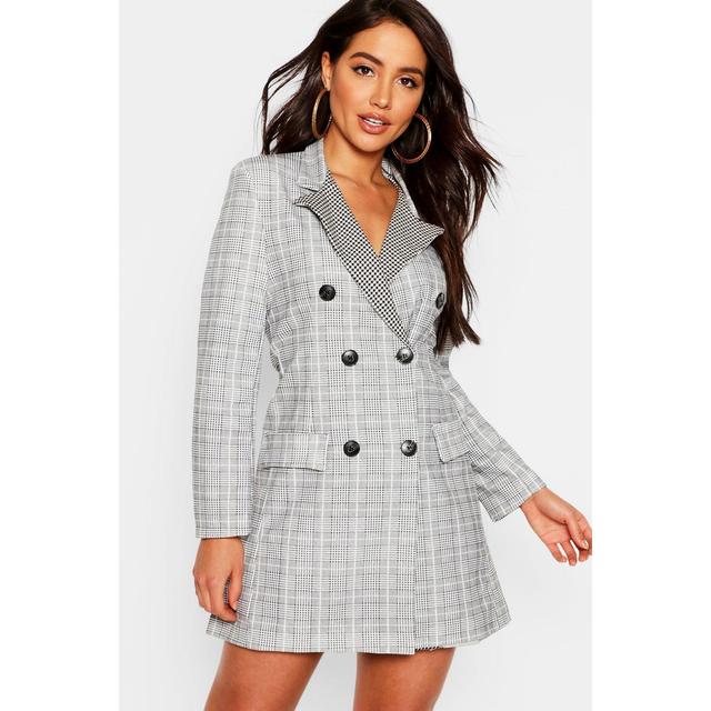 dogtooth blazer dress