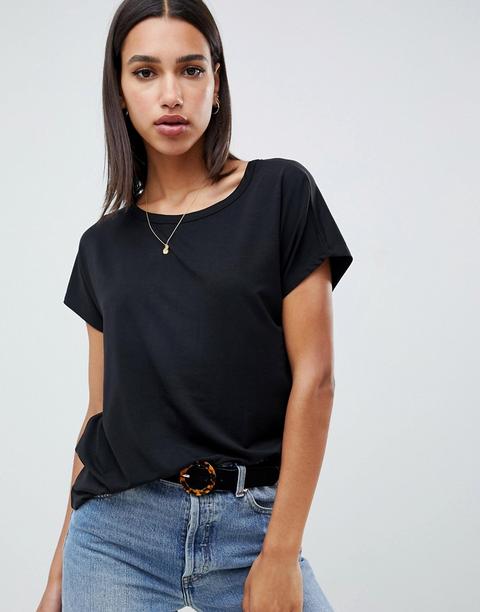 Asos Design Formal Kimono T-shirt In Black - Black