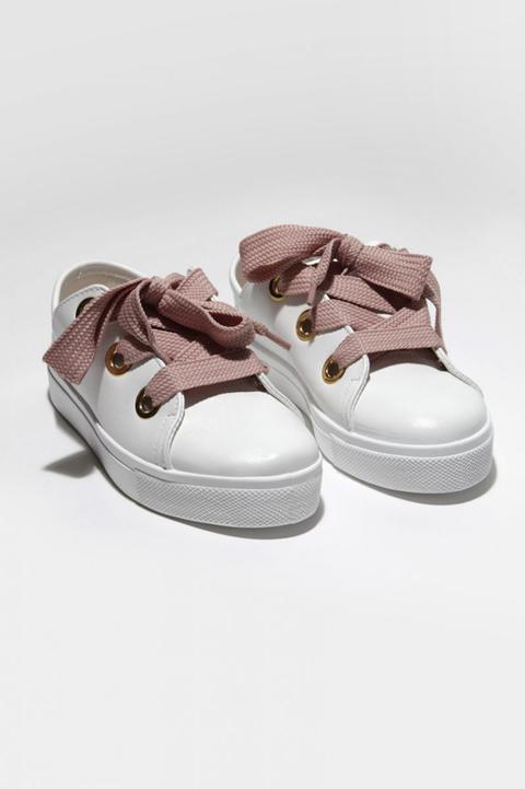 Sneakers Bianche In Similpelle