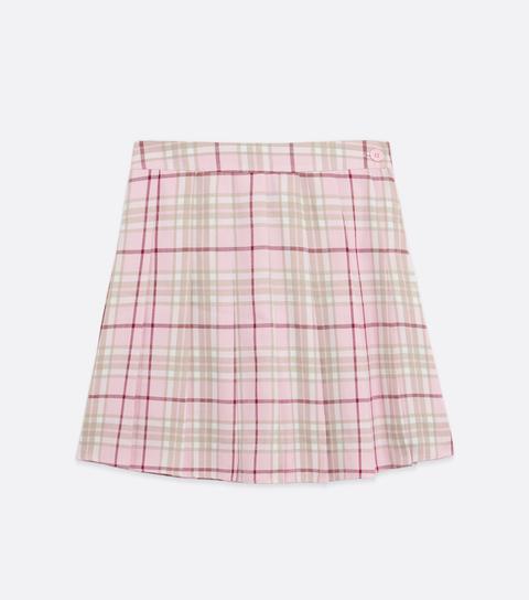 Pink Check Mini Tennis Skirt New Look