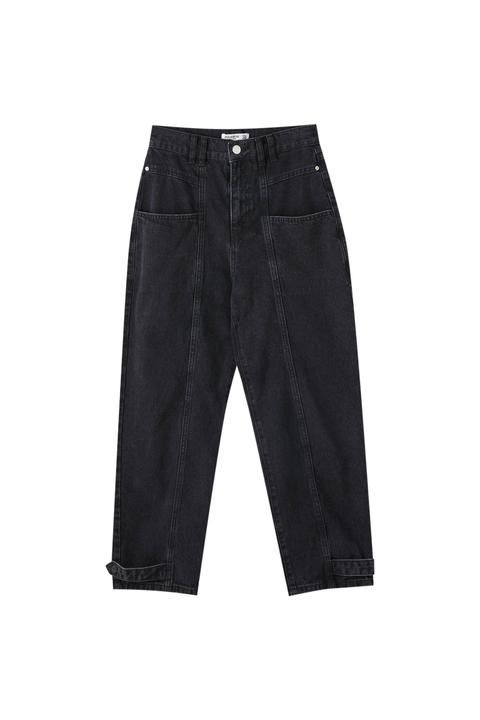 Jeans Slouchy Negros Canesú