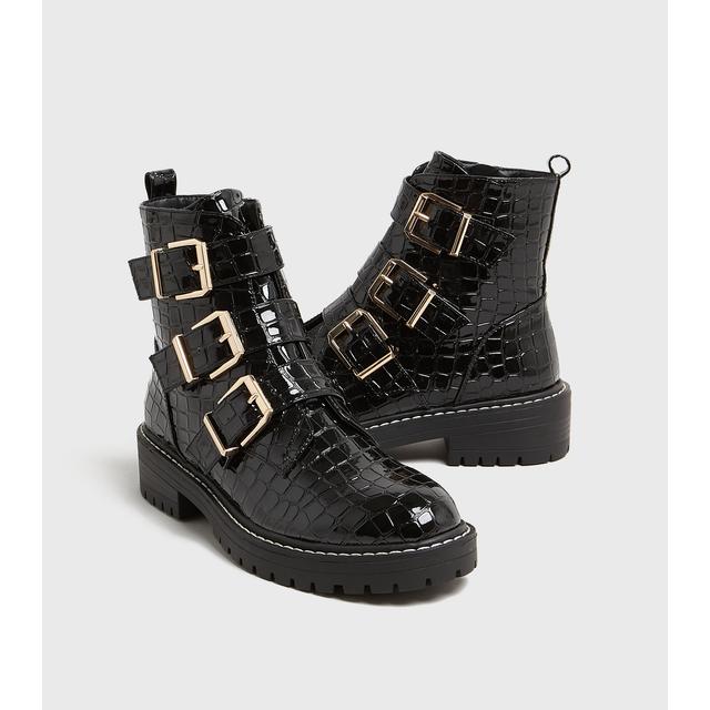 New look clearance buckle boots