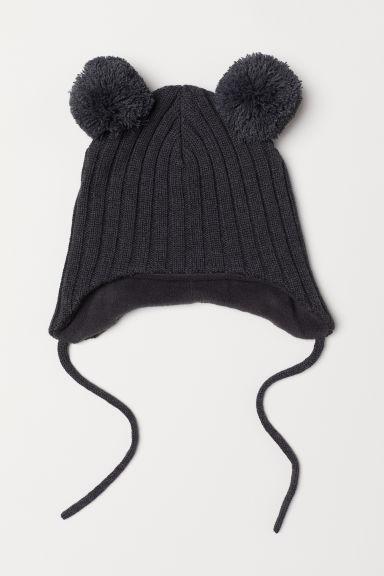 H & M - Gorro De Punto - Negro