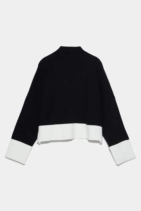 Combined Cropped Sweater from Zara on 21 Buttons