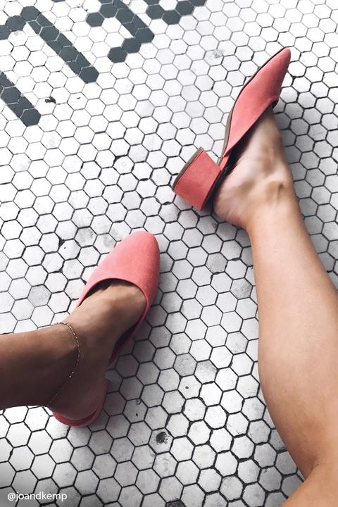 Faux Suede Mules