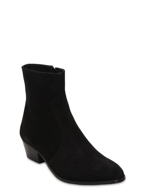 zip up suede boots