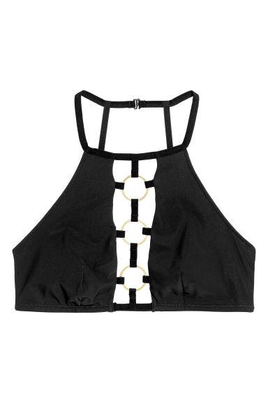 H & M - Reggiseno-top In Microfibra - Nero