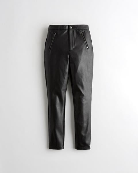 Stretch Ultra High-rise Faux Leather Pants from Hollister on 21