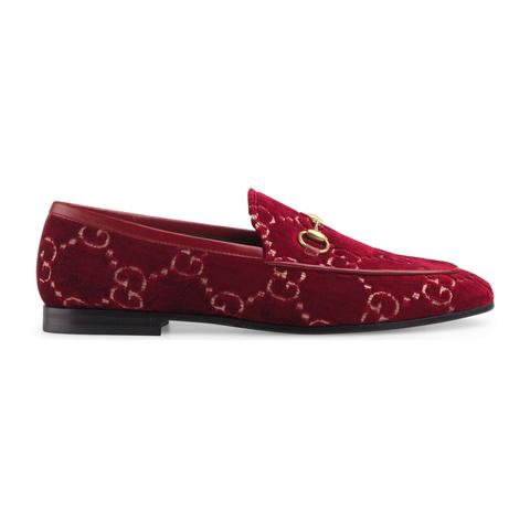 Mocassino Gucci Jordaan In Velluto Gg