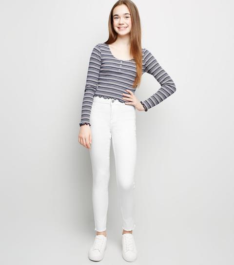 girls white skinny jeans