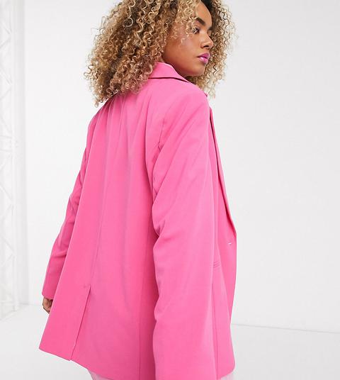 Collusion Oversized Dad Blazer In Pink