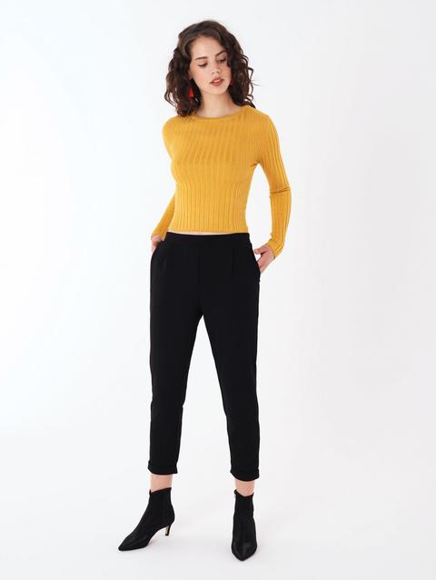Pantalone Jogger Con Pince Nero