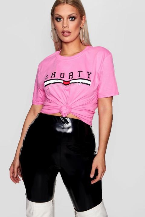 Plus Shorty Slogan T-shirt