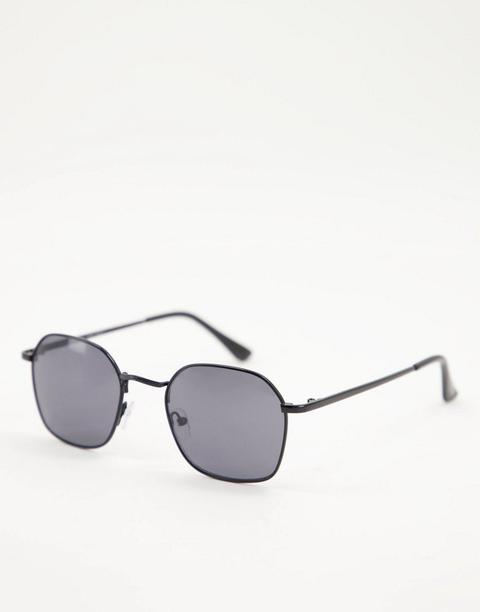 Aj Morgan Mens Round Sunglasses In Black