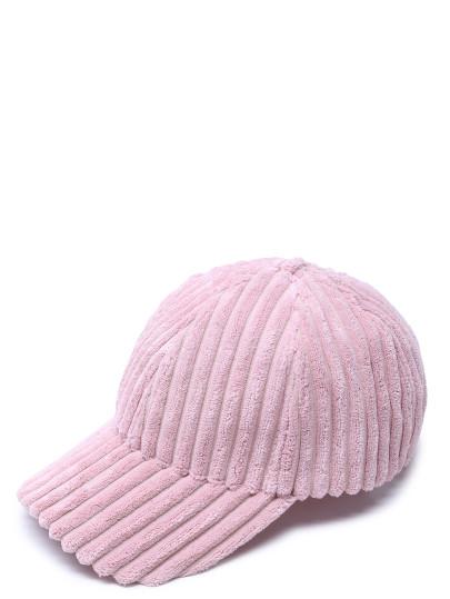 Cappello Da Baseball Di Velluto A Coste Rosa