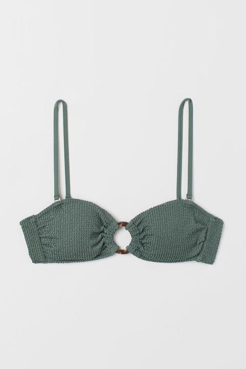 H & M - Top Bikini A Fascia - Verde