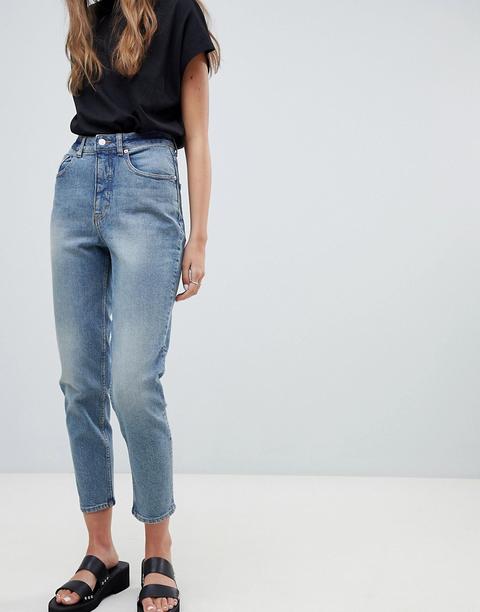 Cheap Monday - Donna - Mom Jeans A Vita Alta - Blu