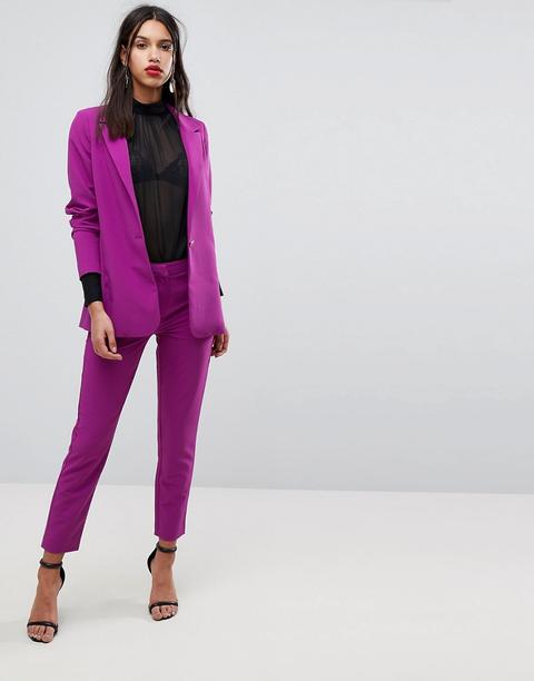 Y.a.s - Pantaloni Sartoriali A Sigaretta In Colore Vivace - Viola