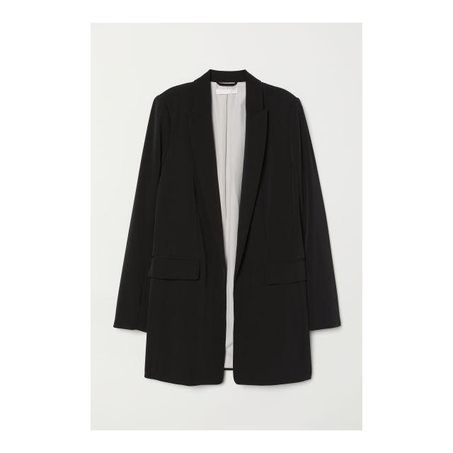 Langer Blazer Schwarz Damen From H M On 21 Buttons