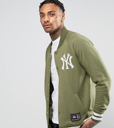 Majestic - Yankees - Giacca College In Pile - In Esclusiva Per Asos - Verde